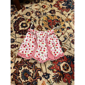 Vintage Li’l Byer California Girls 3T Strawberry Gingham Ruffle Shorts Bloomers